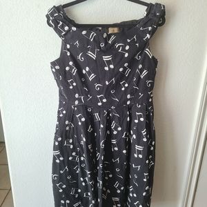 Lindy Bop music notes dress